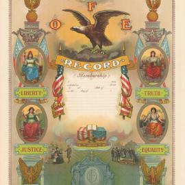 Certificate, Membership, Fraternal Order of Eagles (USA), (Blank) 
