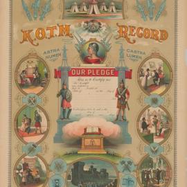 Certificate, Membership, Knights of the Maccabees, USA, (Blank)
