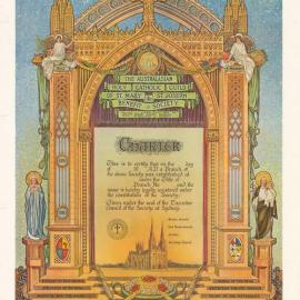 Charter, The Australasian HoIy Catholic Guild of St Mary and St Joseph Benefit Society, Sydney, 1926
