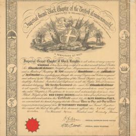 Charles Henry Elms, Imperial Grand Chapter of Black Knights, Goulburn, NSW, 1927