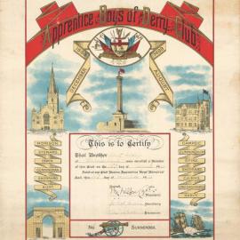 Certificate, Albert Leckey, Apprentice Boys of Derry Club, 1926