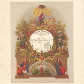 Certificate, Blank, Past Chief Ranger, Ancient Order of Foresters