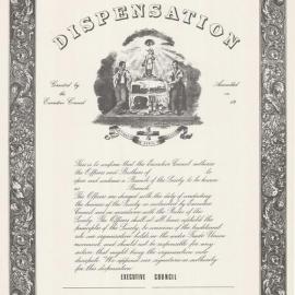 Dispensation, Amalgamated Society of Boilermakers, Shipwrights, Blacksmiths and Structural Workers
