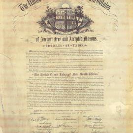 The United Grand Lodge of NSW, Articles of Union, 1888