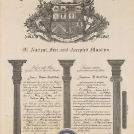 United Grand Lodge of NSW, James Brown Bultitude, 1917
