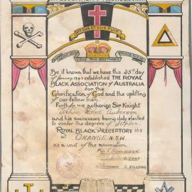 Royal Black Association of Australia, Orange, NSW, 1943