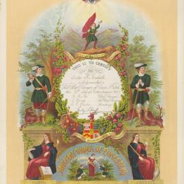 Certificate, Sister R Cahill, PCR, Court No 9003, Ancient Order of Foresters, 1927