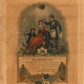 Certificate, Fred Partington, I.O.O.F. Manchester Unity, 1889