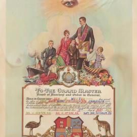 Certificate, J Wittig, Loyal Bob Cameron Junior Lodge No. 41, I.O.O.F., 1957