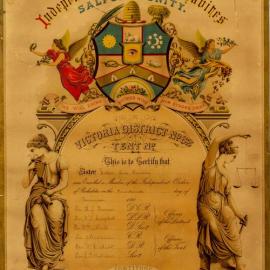 Certificates for Elizabeth Ann Bowman and Esther Jane Breasley, Independent Order of Rechabites, 1906