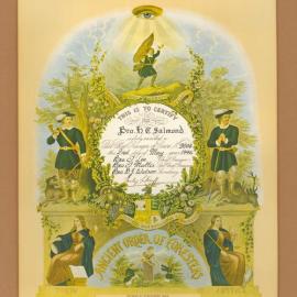 Certificate, PCR, H E Salmond, Court Benevolence, No 9004, AOF, 1946