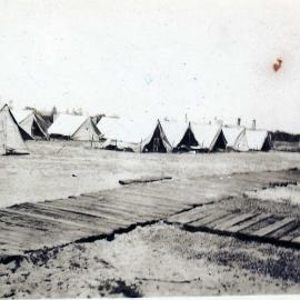 Personnel tents at Fort Wallace, Stockton, NSW, 1940