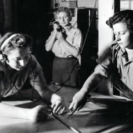AWAS women at a plotting table, Newcastle, NSW, 1940