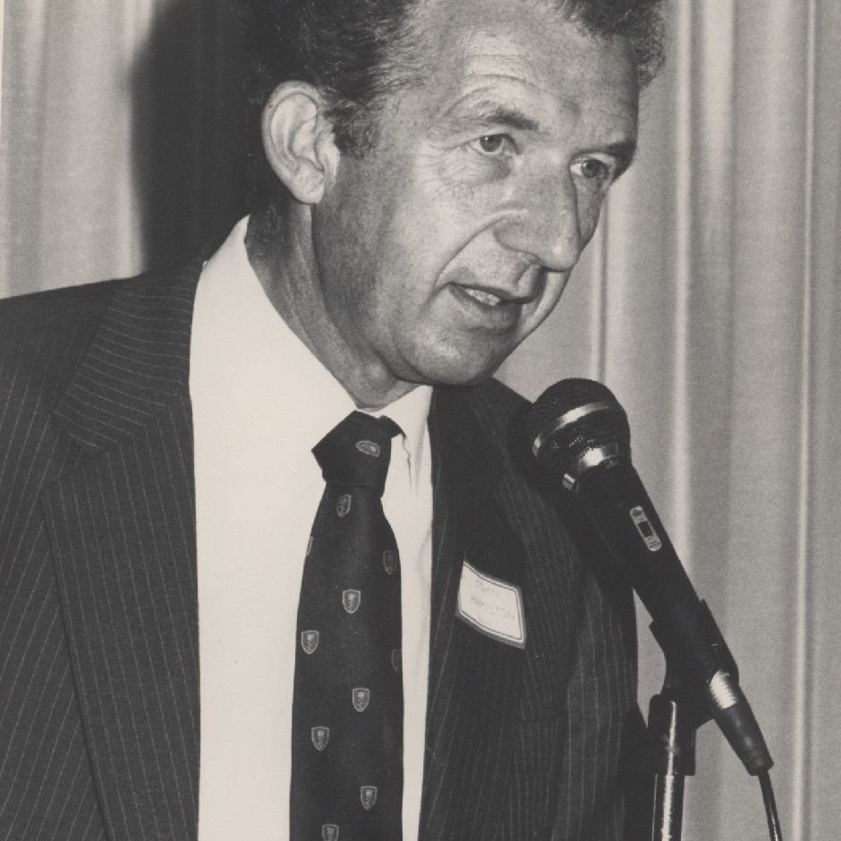 Professor John Hamilton speaks at Aboriginal Education National Conference, University of Newcastle, 1986.