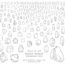 Aboriginal Artefacts, Newcastle, Illustrations & lithicposter