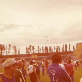 Spectators at running event