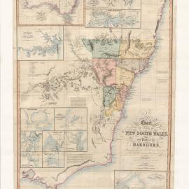 Chart of part of New South Wales, with plans of the harbours, 1827