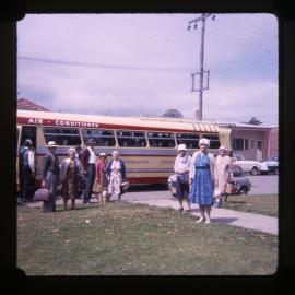 Pensioners arrival, Pensioners Day Swansea, NSW, 1964
