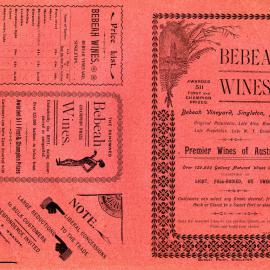 Bebeah Wines advertisement - Page 01