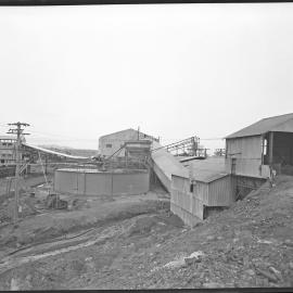 J and A Brown Coal Washing Plant, conveyor belt, NSW, 1958