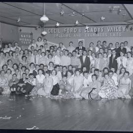 Party at Cecil Ford and Gladys Vaisey dance studio, Hamilton, NSW, 1958