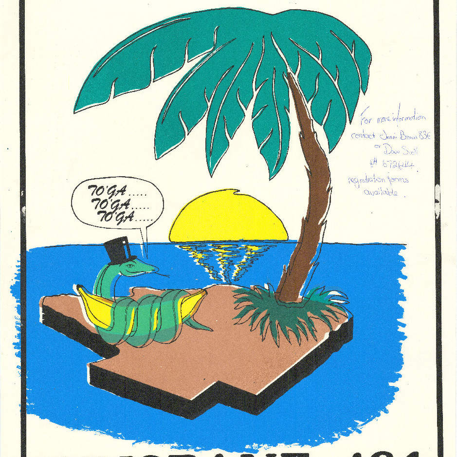 Poster, Australian Medical Students Assn., 25th National Convention, Brisbane, Qld.,1984