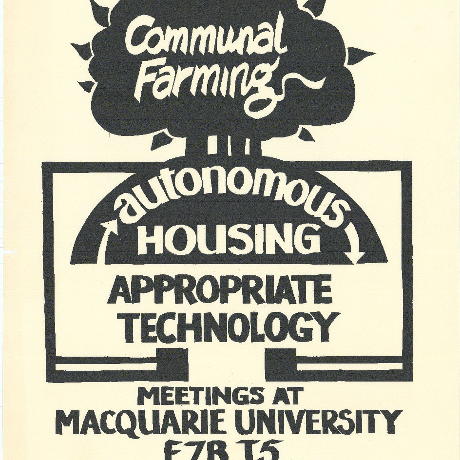 Poster "Student Co-operative comnunal farming meetings"