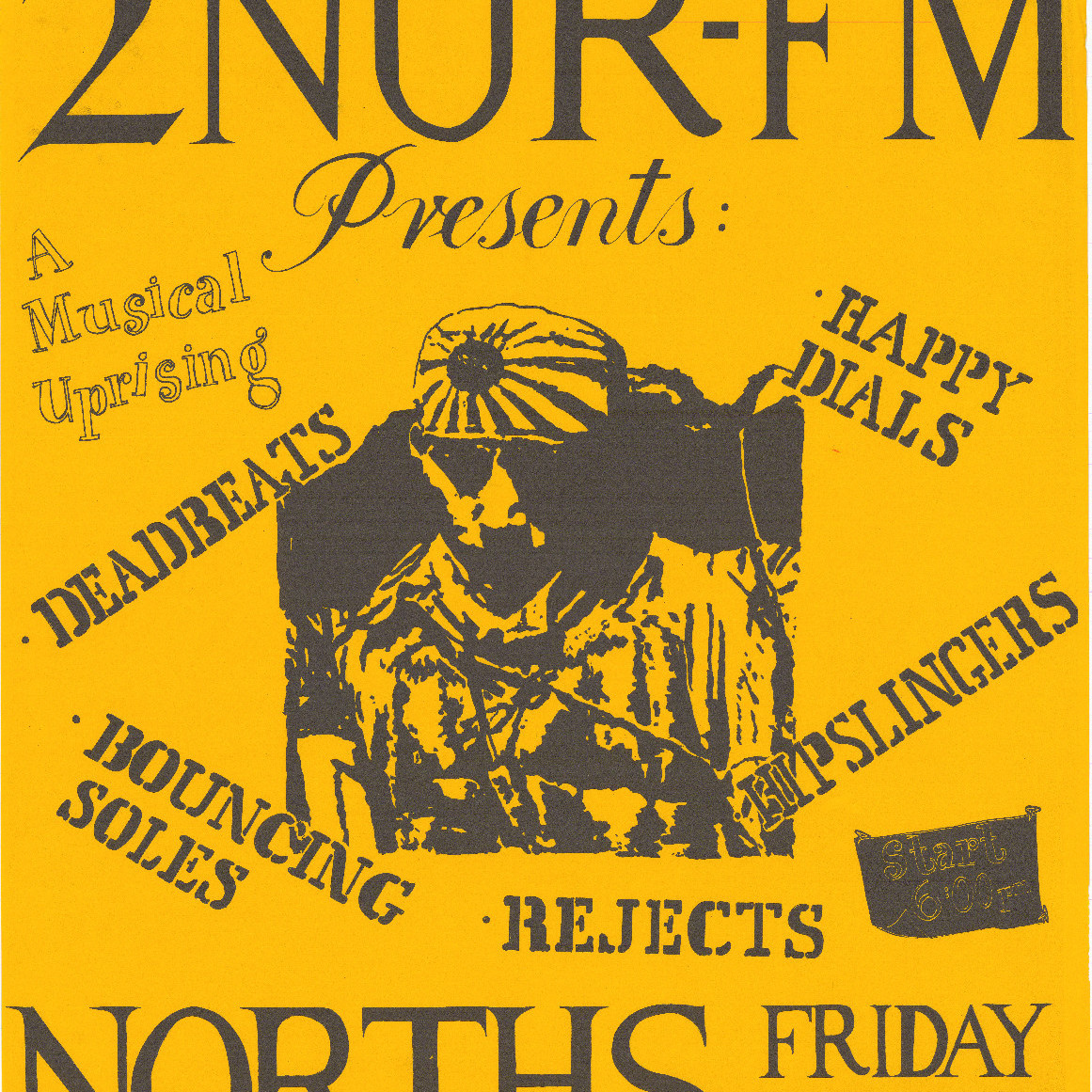 Poster "2NUR-FM presents a musical uprising"