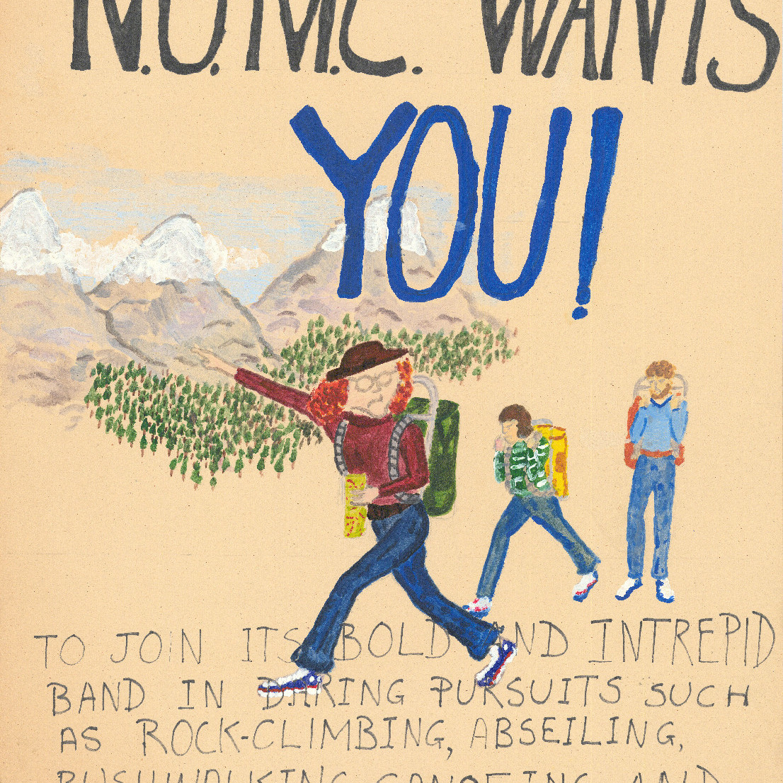 Poster "NUMC wants you! Mountaineering Club"