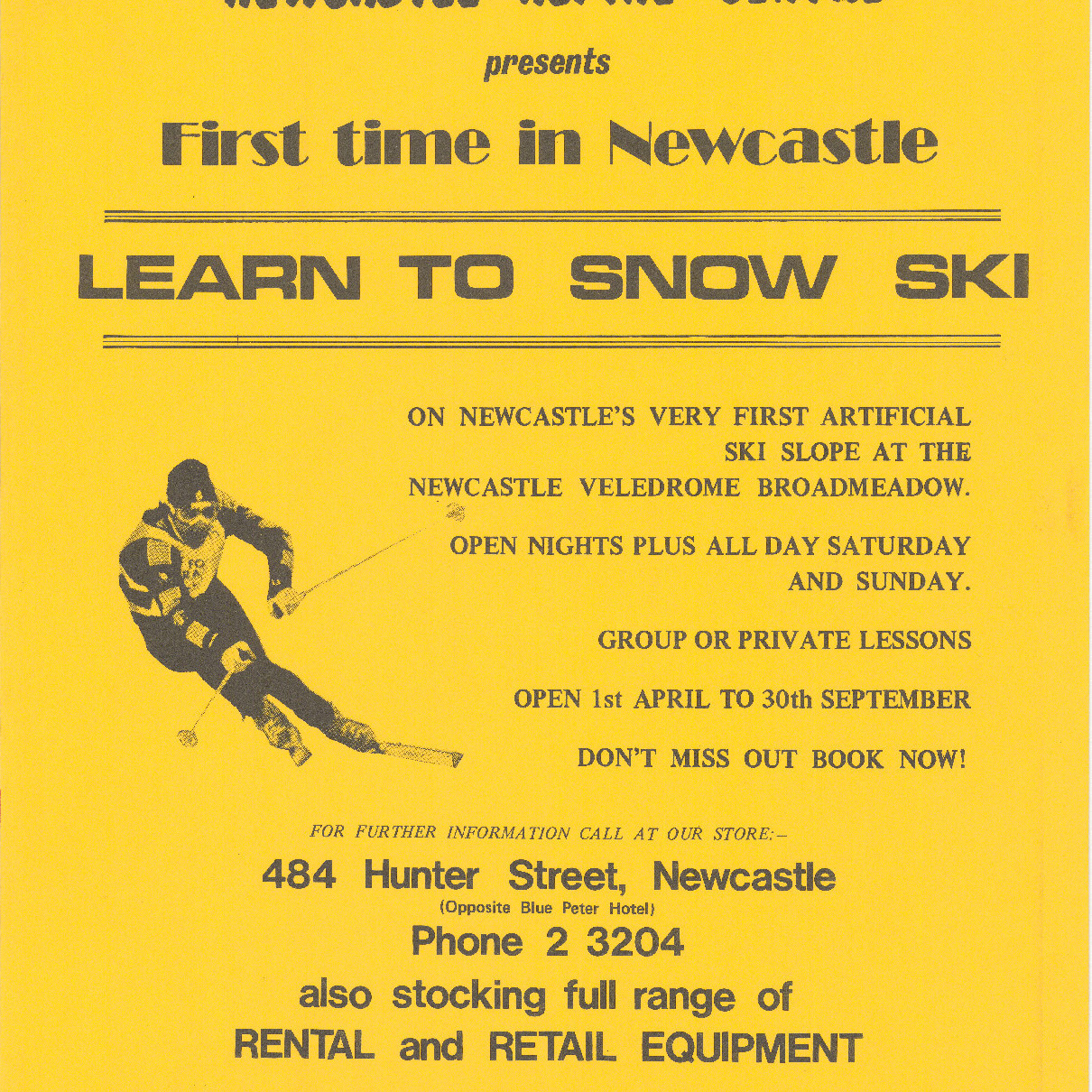 Poster "Learn how to snow ski"