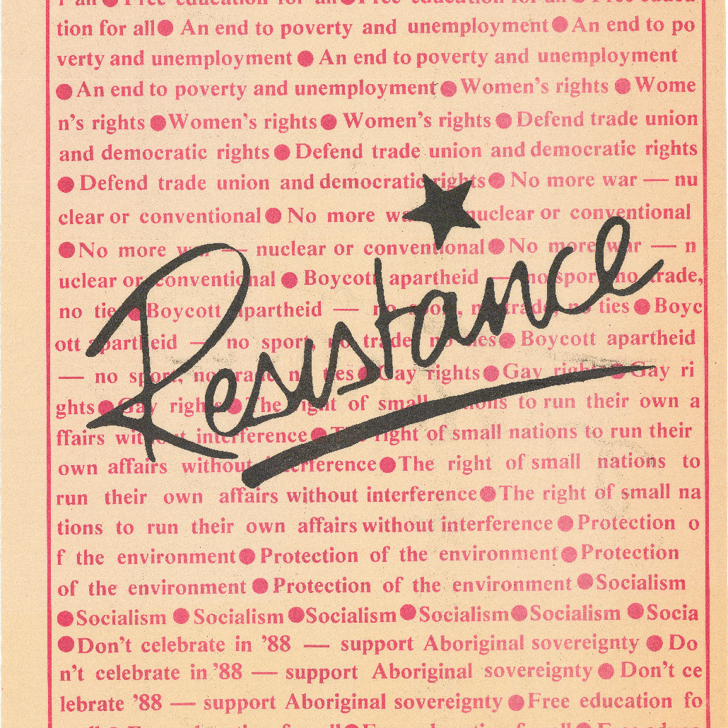 Poster, Resistance, 1988