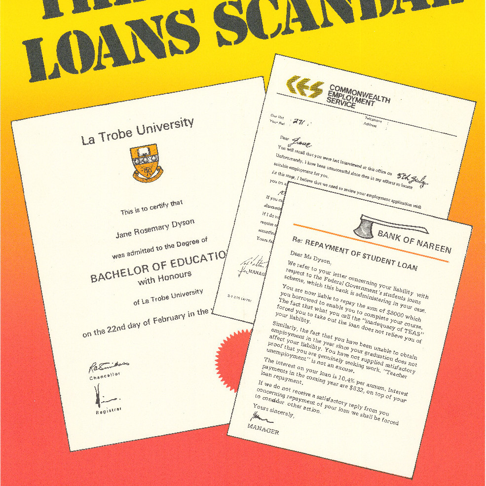 Poster "The Fraser loans scandal"