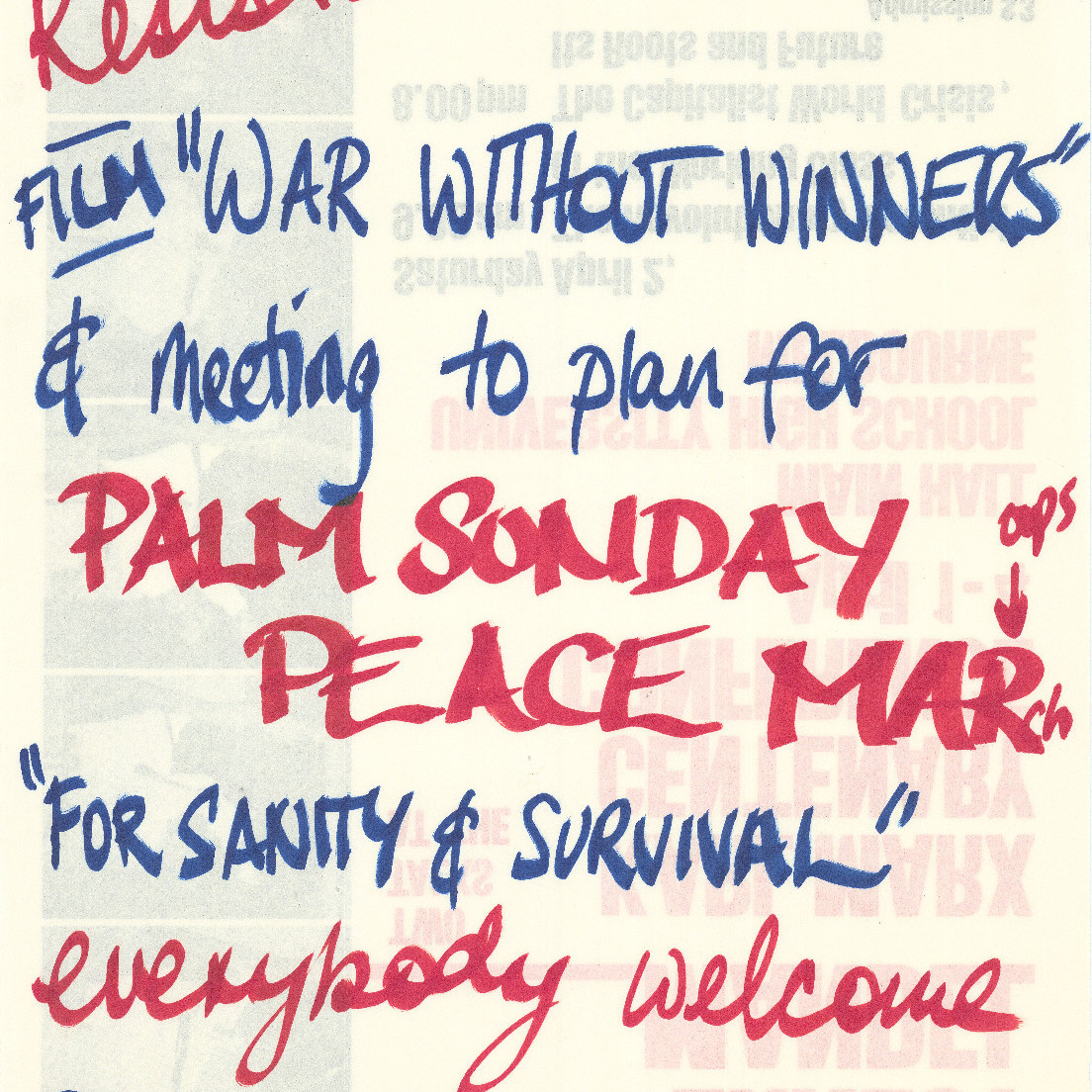 Poster "Resistance Club film 'War without winners'"