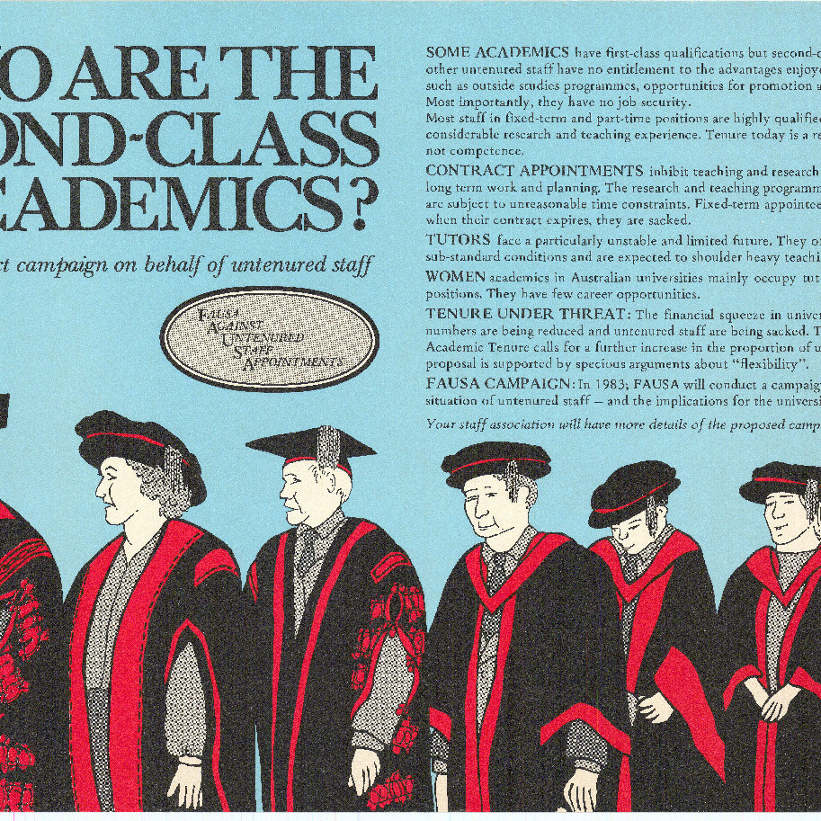 Poster, FAUSA Campaign for untenured academic staff