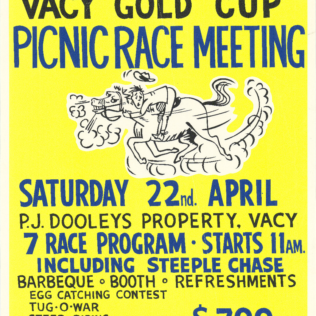 Poster, Vacy Gold Cup picnic race meeting