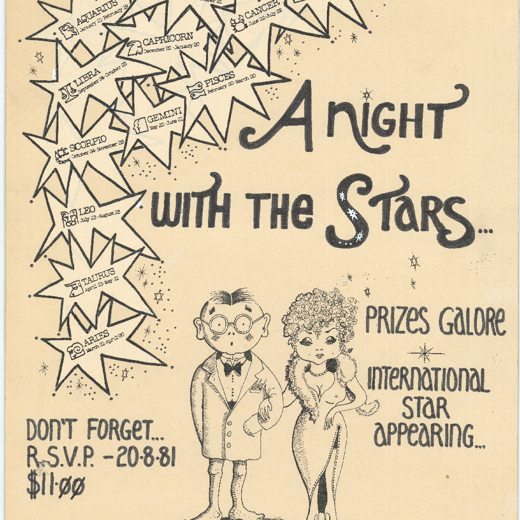 Poster, Non-Academic Dinner, A Night with the Stars, 1981