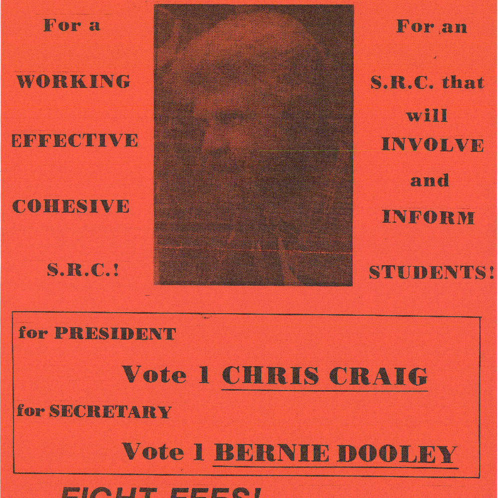 Poster, It's time SRC election flyer