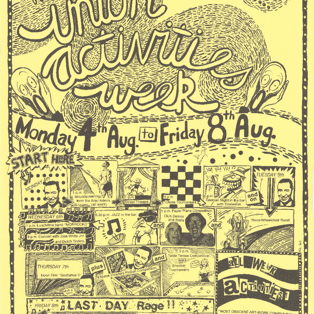 Poster, Newcastle University Union Activities Week