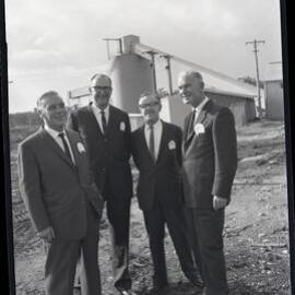 Opening of coal mine, Hon J B Simpson M L A, M H Slater, B Hartnell, AWB Coady, NSW, 1963