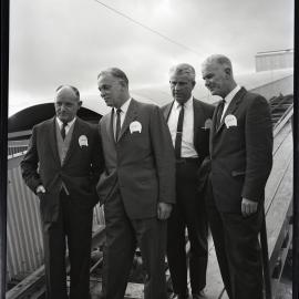 Official opening of coal mine, Hon J B Simpson M L A, M H Slater, B Hartnell, A W B Coady, NSW, 1963