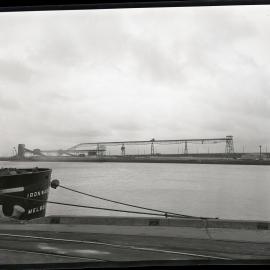 Coal loading industrial site, Kooragang Island, Newcastle, NSW, 1963