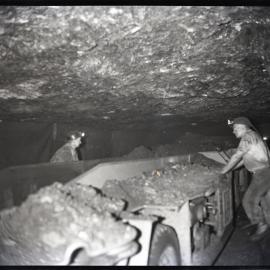 Wyee State Mine, two miners underground, 1963