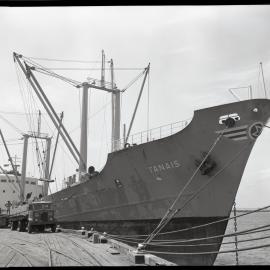 Cargo ship TANAIS, view from dock,  1964