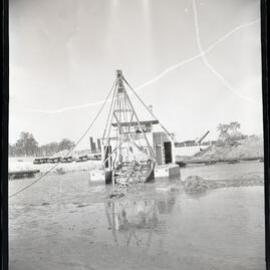 Sand dredging operations, Watson Dredge, Lake Munmorah, 1964