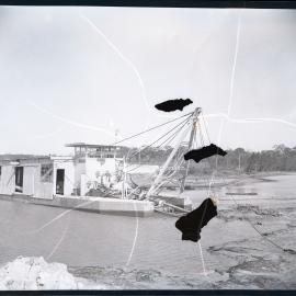 Watson Dredge, Lake Munmorah, sand dredging operations, 1964