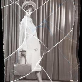 Fashion modelling with handbag, David Jones, 1964