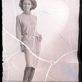 Fashion model, knitted dress, David Jones, 1964