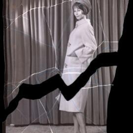 Fashion model with overcoat, David Jones, 1964