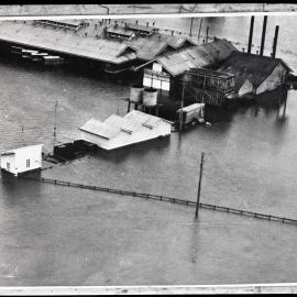Factories in flood waters