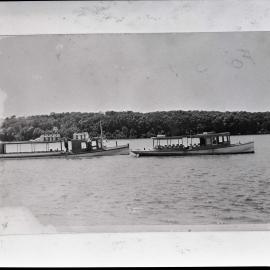 Milk delivery boats on the Hunter River, NSW